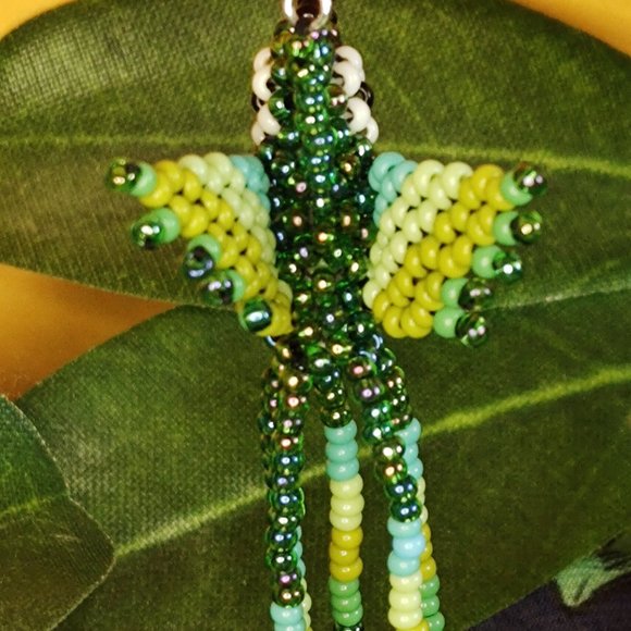 Colombian Mostacilla / Beaded handmade earrings, unique and elegant - Picture 3 of 4